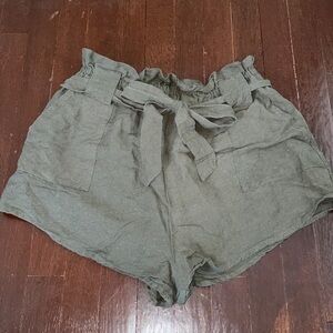 Women's Tobi Joelle Paperbag Waist Tie Belt Shorts XL